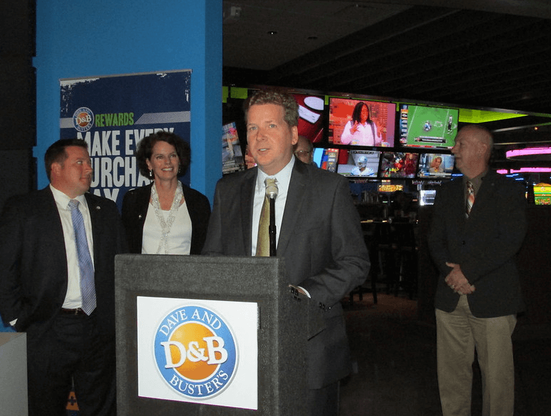 Ribbon Cutting Event of Dave & Buster's / Flickr / Capital Region Chamber
Link: https://www.flickr.com/photos/albcolchamber/9568982979/in/photolist-fzzx7v-fzzxga-fzzxA2