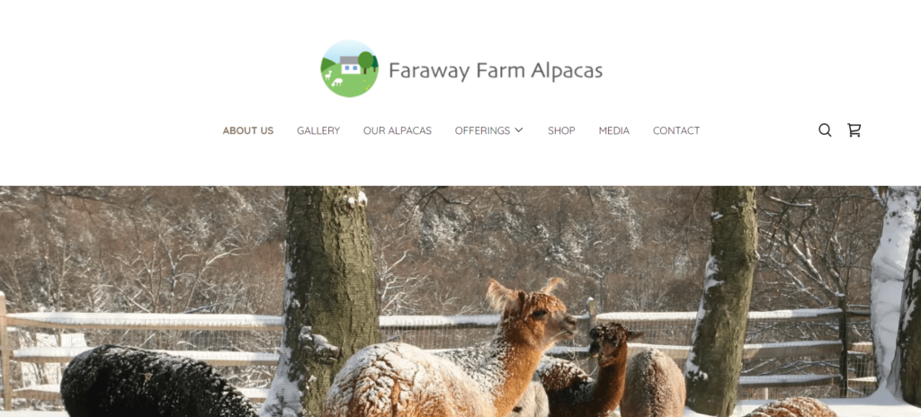 Homepage of Faraway Farm Alpaca / farawayfarmalpacas.com