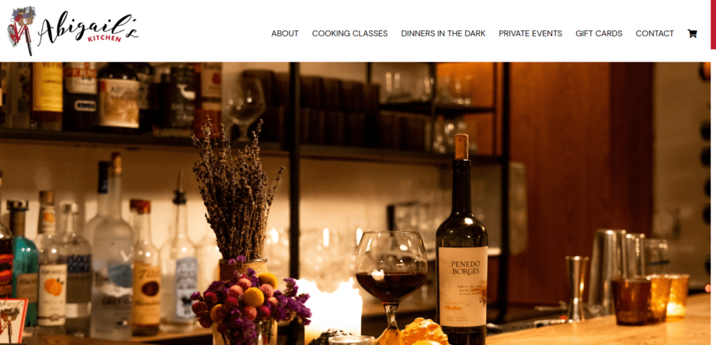 Homepage of Abigail's Kitchen website / abigailskitchennyc.com 