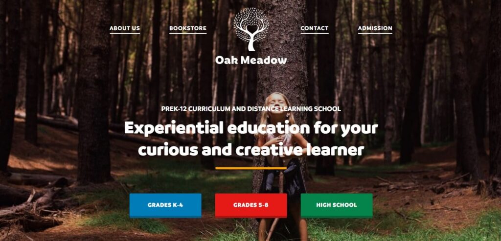 Homepage of Oak Meadow / Link: https://www.oakmeadow.com/
