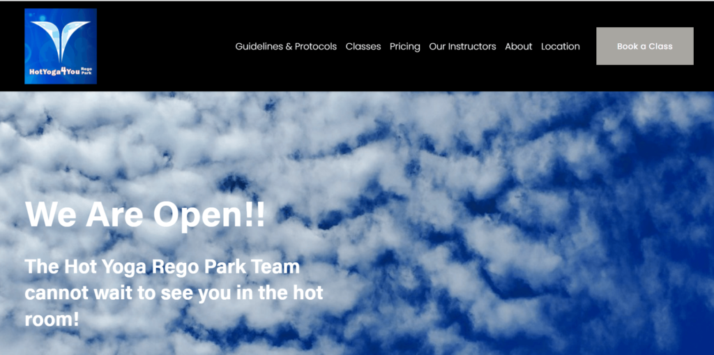 Homepage of the HotYoga4You Rego Park / hotyogaregopark.com