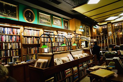 Interior view of Argosy Book Store / Flickr / Andrew Wertheimer 
Link: https://flic.kr/p/2ikzRQN 
