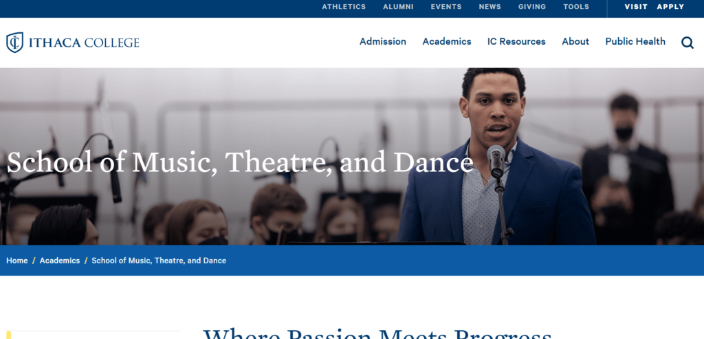 Homepage of the Ithaca College Department of Theatre Arts / ithaca.edu