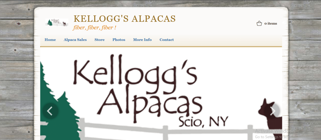 Homepage of Kellogg's Alpacas / kelloggsalpacas.com