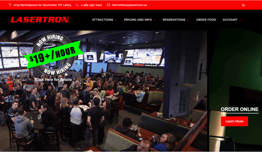 Homepage of Lasertron / rochester.lasertron.us
