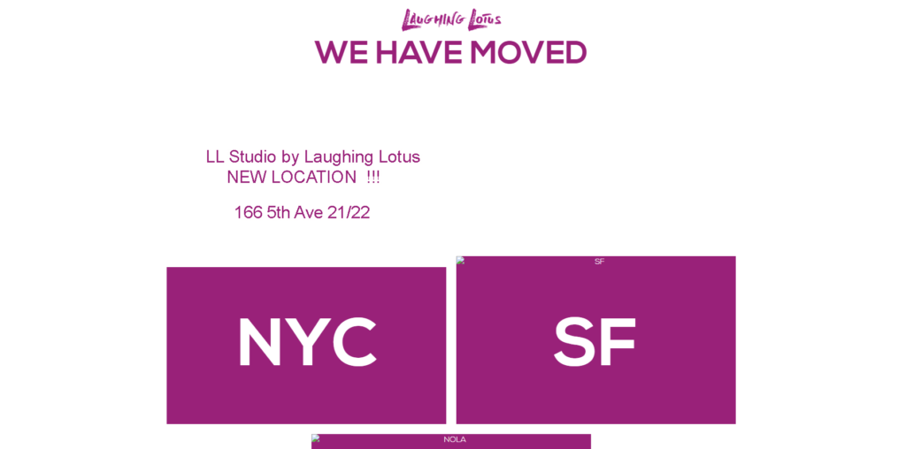 Homepage of the Laughing Lotus Yoga / laughinglotus.com