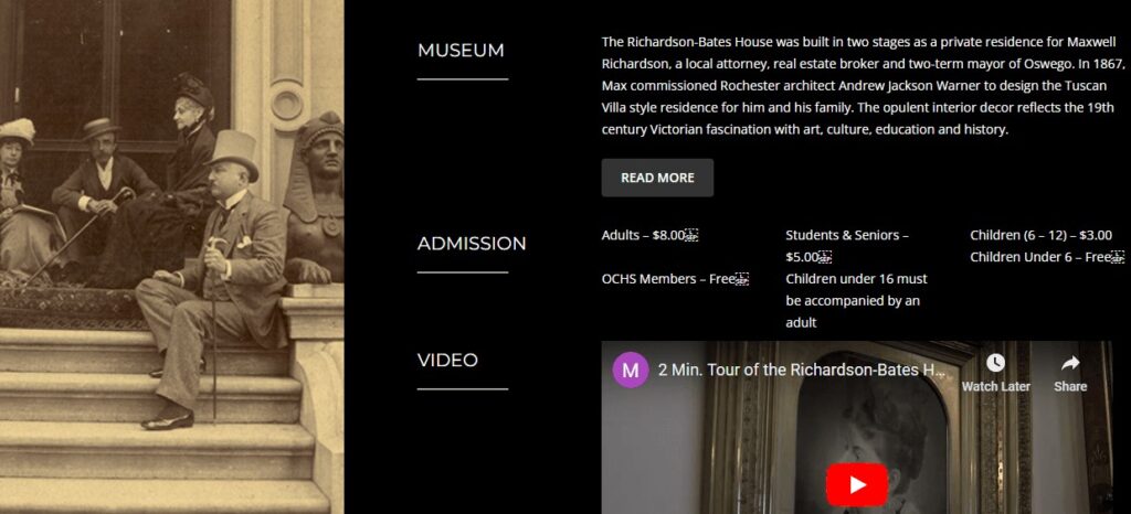 Homepage of Richardson-Bates House Museum Website / https://www.rbhousemuseum.org/