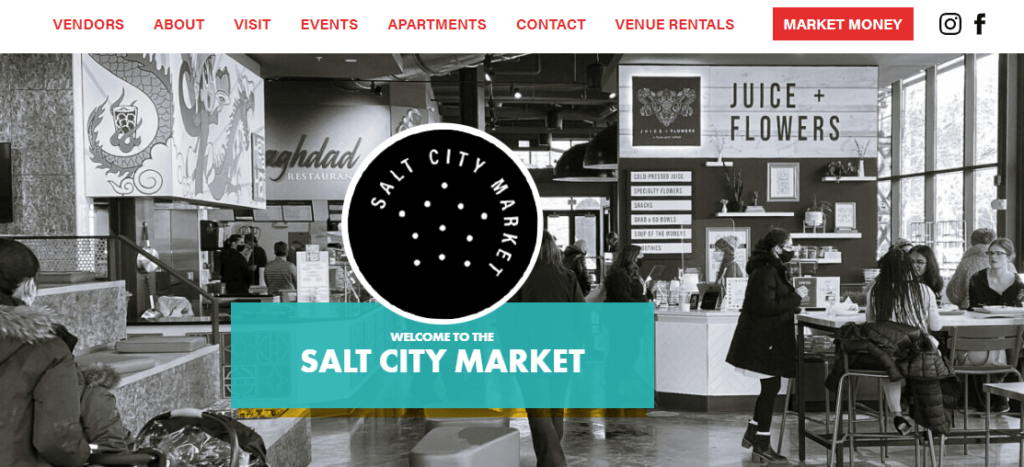 Homepage of the Salt City Market website /
Link: https://saltcitymarket.com/