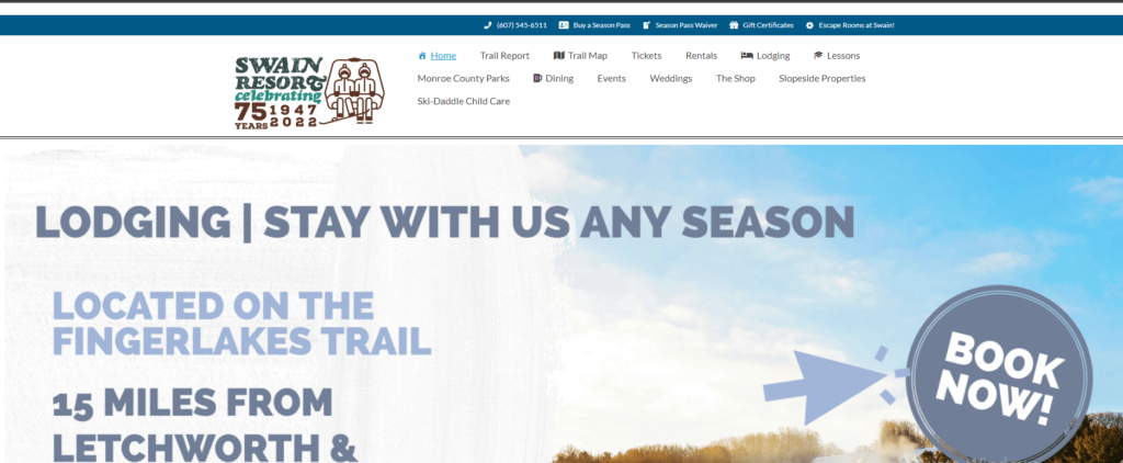 Homepage of Swain Ski Resort / swain.com
