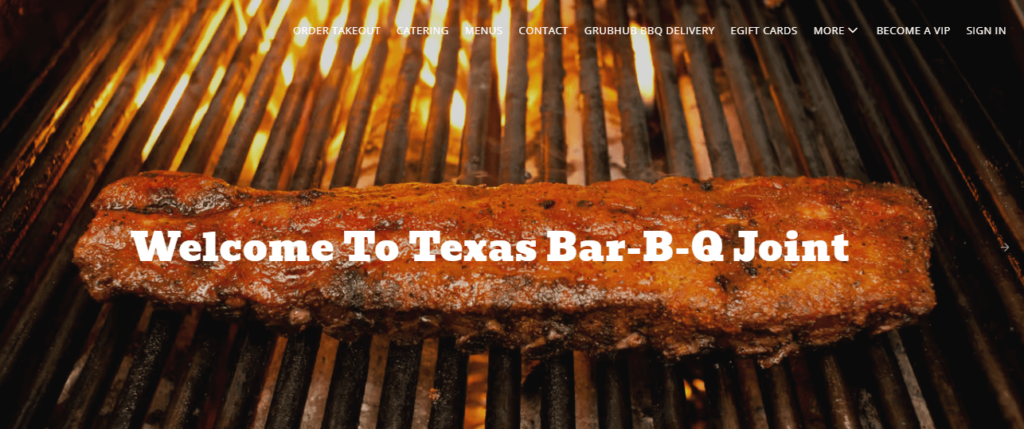Homepage of the Texas Bar-B-Q Joint website /
Link: https://www.bbqrochester.com/