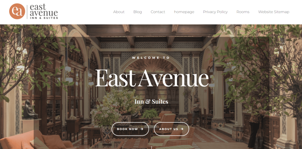 Homepage of The East Avenue Inn & Suites / eastaveinn.com