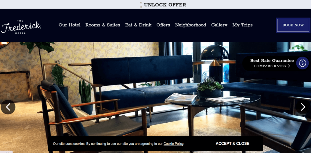 Homepage of The Frederick Hotel / frederickhotelnyc.com