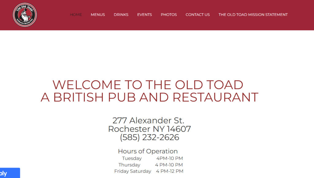Homepage of the The Old Toad / theoldtoad.com