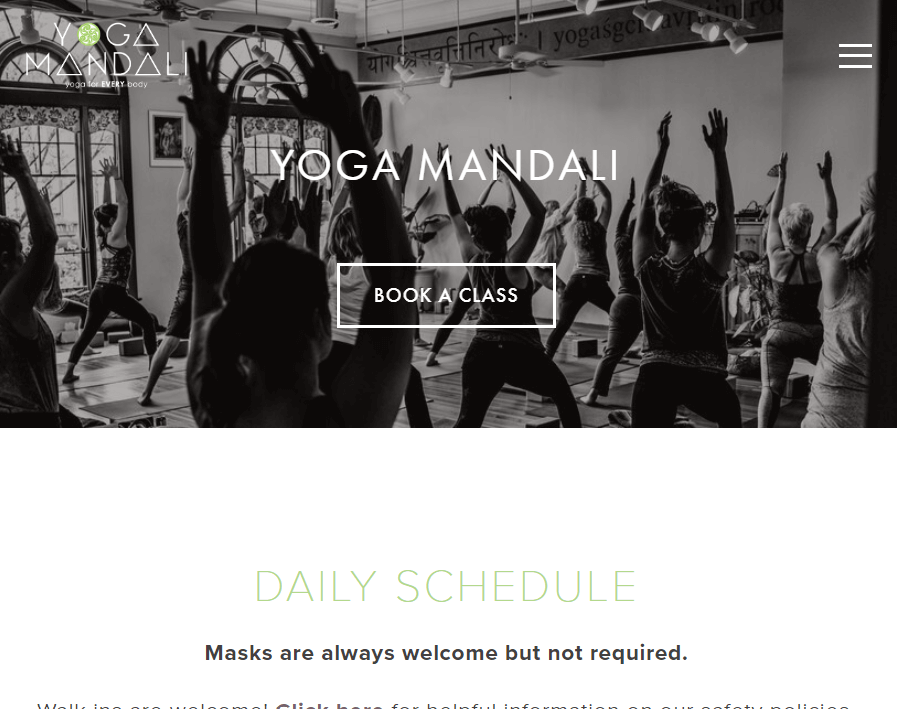 Homepage of the Yoga Mandali / yogamandali.com
