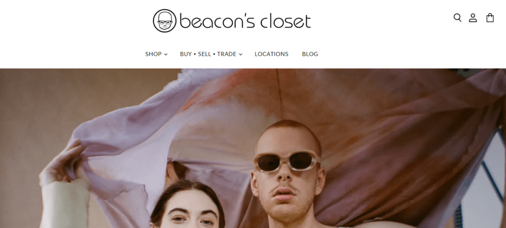 Homepage of the Beacon's Closet website /
Link: https://beaconscloset.com/