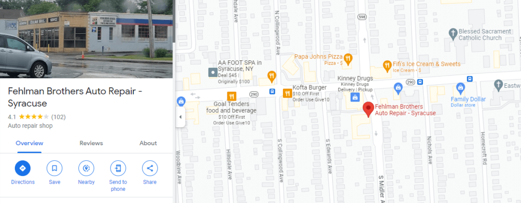 Google Maps view of Fehlman Brothers Auto Repair / GoogleMaps.com

Link:
