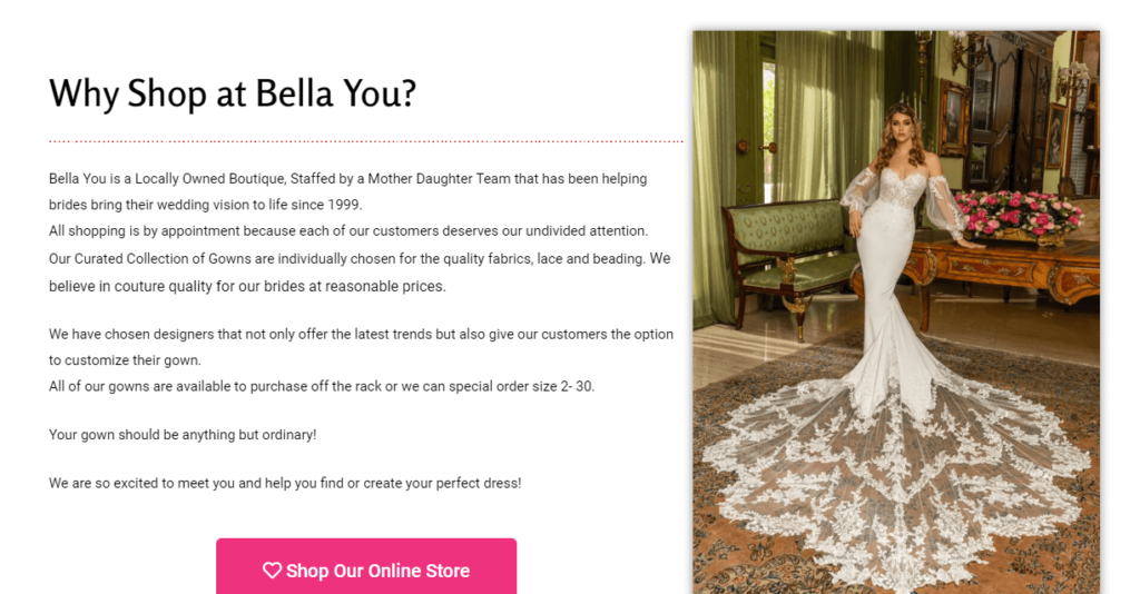 Homepage of Bella You website / bellayou.com

Link: https://bellayou.com/

