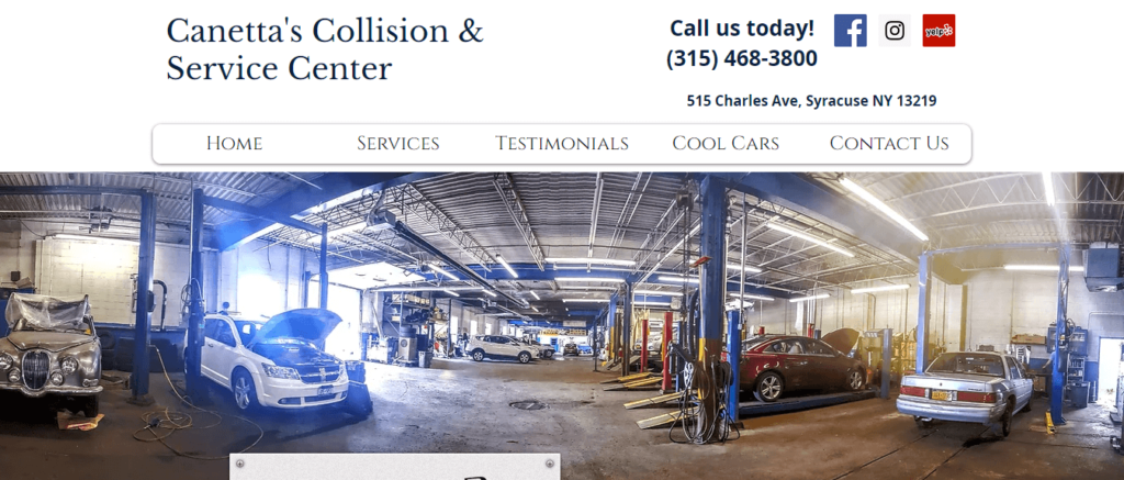 Homepage of Canetta's Collision & Service Center website / canettascollision.com


Link: https://www.canettascollision.com/
