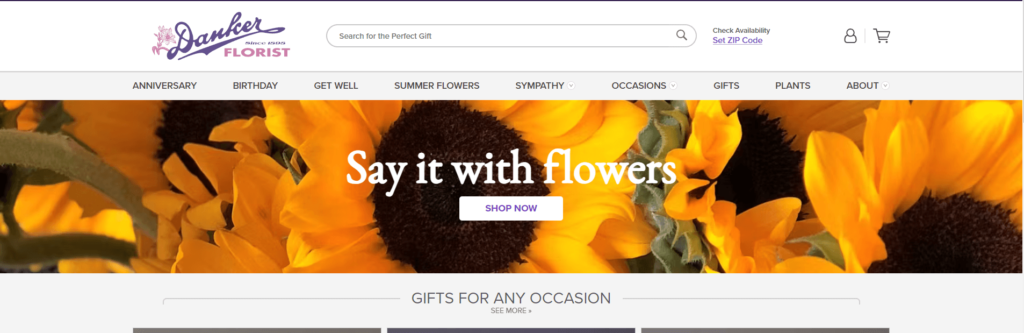 Homepage of Danker Florist website / dankerflorist.com

Link: https://www.dankerflorist.com/
