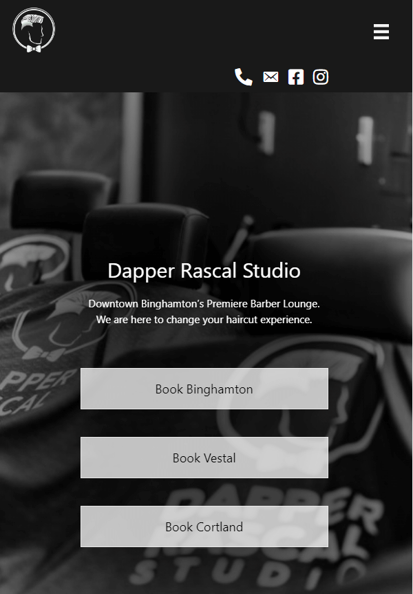 Homepage of Dapper Rascal Studio website / dapperrascalstudio.com

Link: https://www.dapperrascalstudio.com/