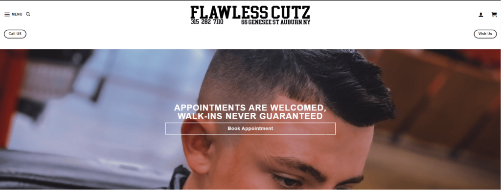 Homepage of Flawless Cutz website / aflawlesscut.com

Link: https://aflawlesscut.com/
