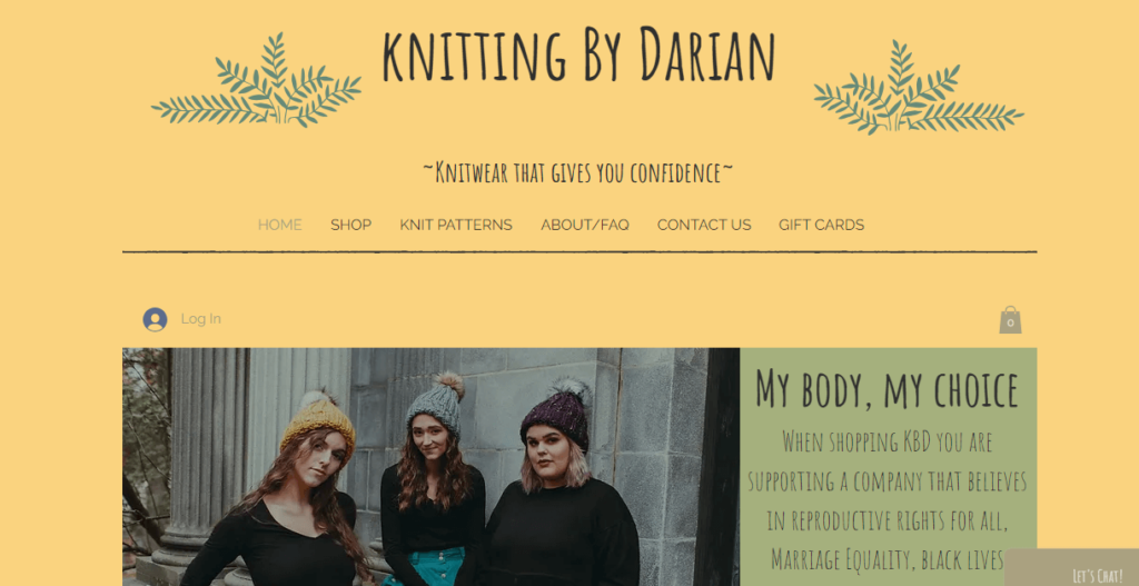 Homepage of Knitting By Darian website / knittingbydarian.com

Link:https://www.knittingbydarian.com/
