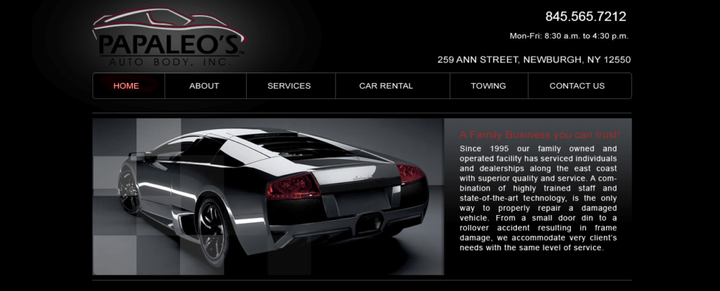Homepage of Papaleo's Auto Body Inc website / papaleosautobody.com

Link:http://www.papaleosautobody.com/
