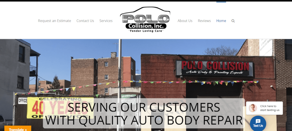 Homepage of Polo Collision Inc. website/ polocollision.com


Link: http://polocollision.com/
