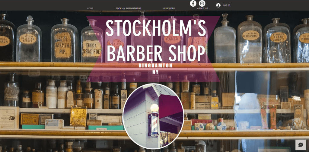 Homepage of Stockholm's Barber Shop website / stockholmsbarbershop.com

Link: https://www.stockholmsbarbershop.com/
